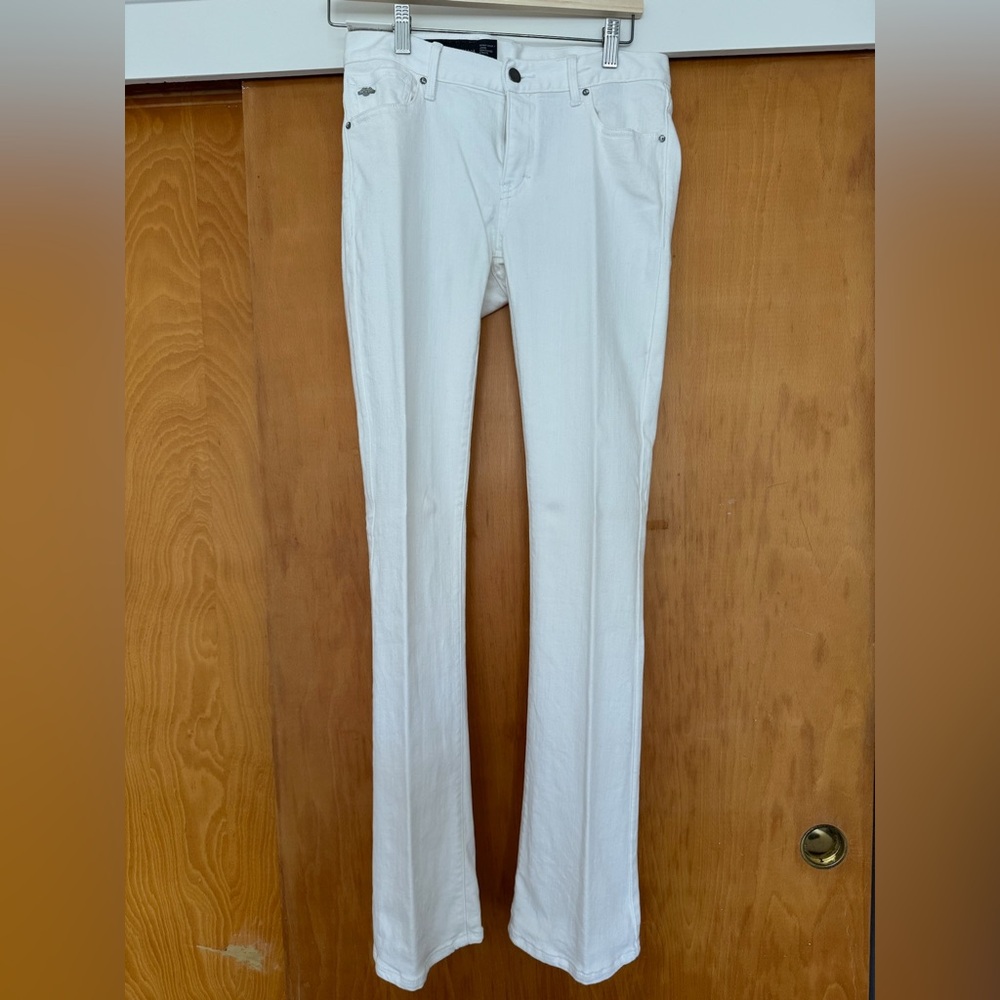 Armani Exchange White skinny jeans